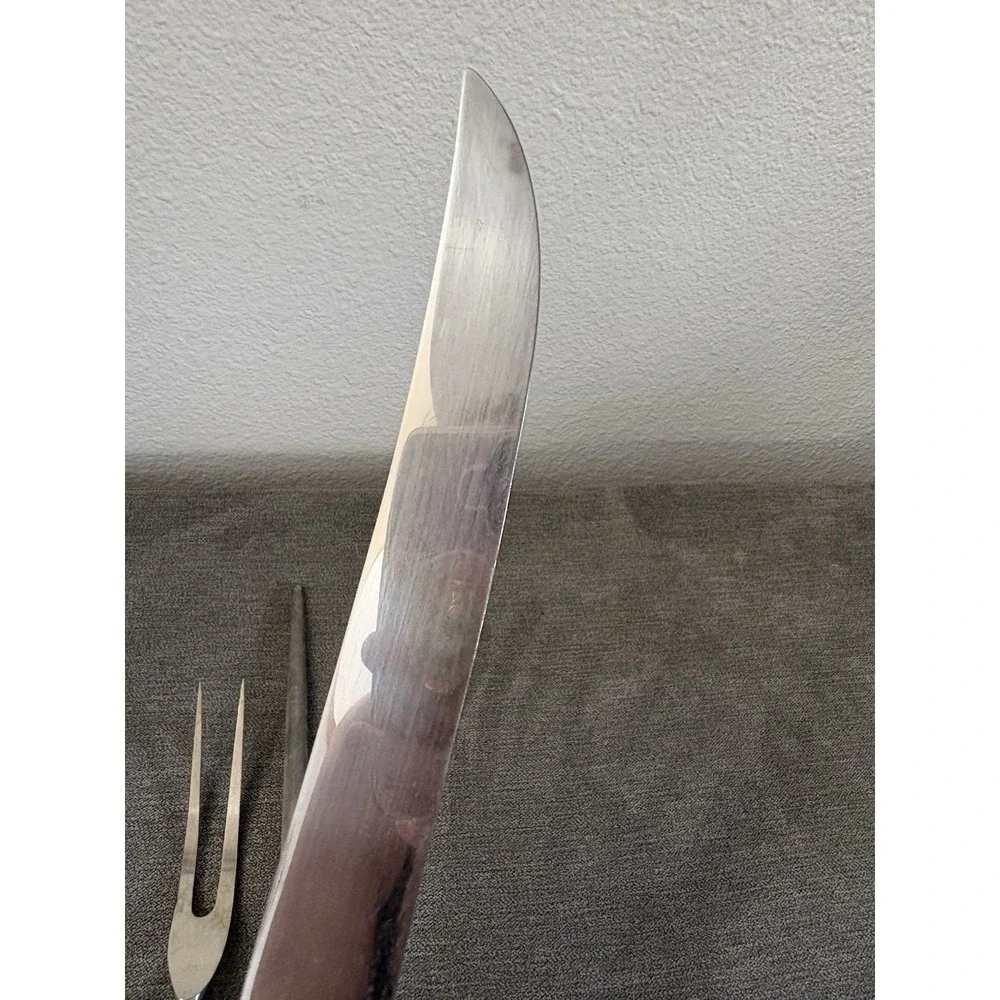 Universal 3-Piece‎ Mother-of-Pearl Handled Carving Set Stainless Sterling